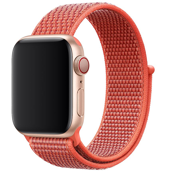 Nylonový řemínek na suchý zip pro Apple Watch-nektarinkový (38-40mm)